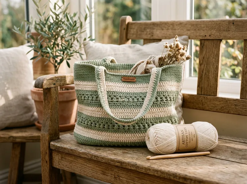 Beginner Crochet Tote Bag Pattern: Free Easy Market Bag Tutorial